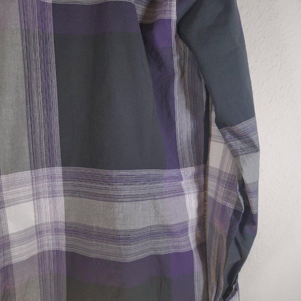 Express Men's Dress Shirt in Black and Purple Very Nice! - Picture 8 of 9